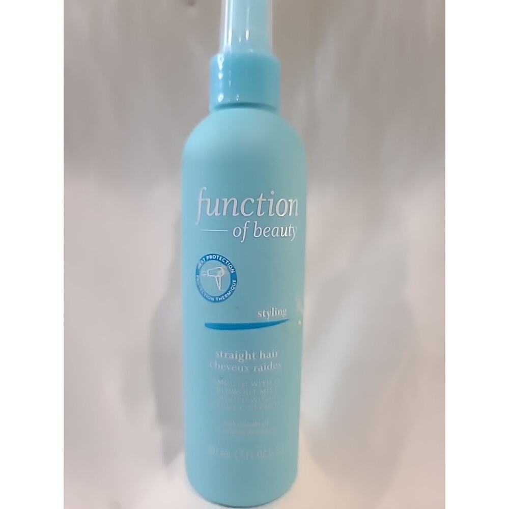 Function of Beauty Straight Hair Blowout Mist 7 oz Heat Protectant NEW